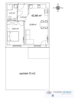 2-pokojowe z klimatyzacją i ogródkiem 70m2