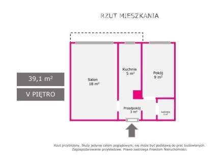 Doskonały układ - 2 pokoje ul. Czeladzka 33