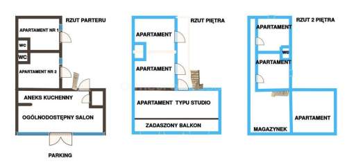 Pensjonat, 8 apartamentów, miejsca parkingowe 