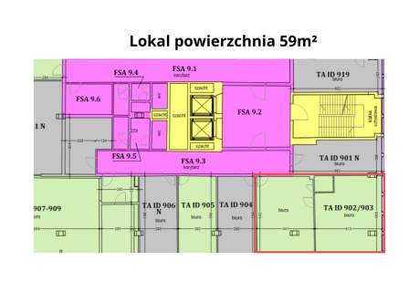 Jasne biuro z trzema pomieszczeniami - 59m 