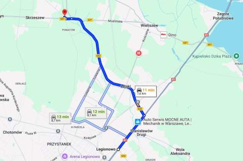 Usługi 9 775 m przy DW631 Skrzeszew Potencjał