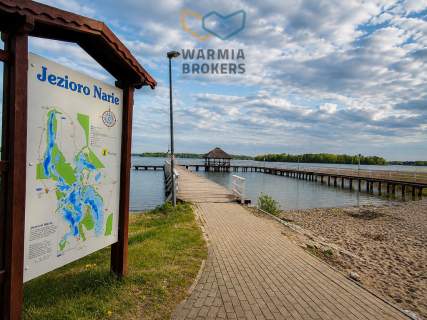 Dwie działki budowlane, media, MPZP, jezioro Narie