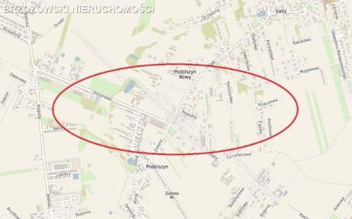 Podolszyn Nowy, 1040 m2, MPZP, mieszkaniowa