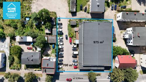 Pawilon Handlowy 975 m parking 700 m Centrum