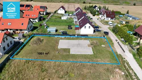 Działka 1001 m z rozpoczętą budową domu 155 m2
