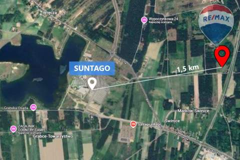 Działka budowlana 1,5km od Suntago Wręcza