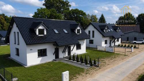 Bliźniak deweloperski - duża działka - Knopin