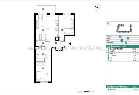 Rozkładowe 3pok mieszkanie, balkon Tarnogaj