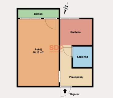 Odświeżona kawalerka z balkonem 30 m2 Zielony Żubardź