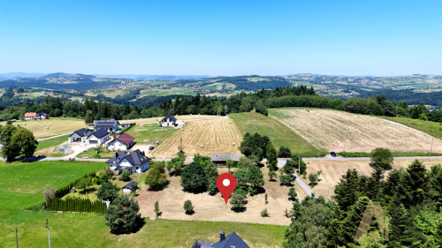 Działka budowlana z panoramicznym widokiem na Beskidy