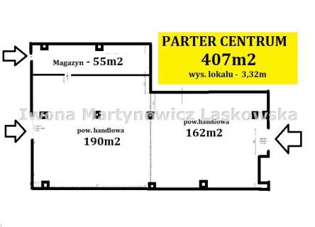 Lokal o pow. 407m2, parter, centrum Lubina