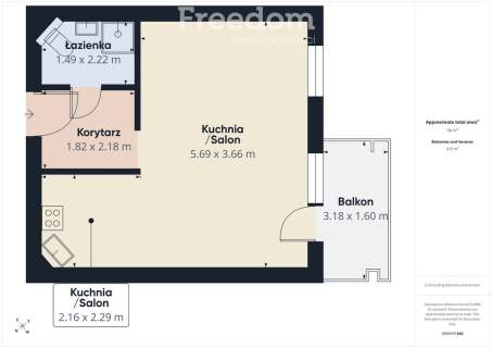 kawalerka 34 m z loggią Grajewo Os. Południe