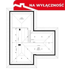 Nowy dom parterowy z antresolą.