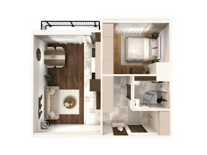 Luksusowe 2 Pokoje Balkon Premium Meble AGD