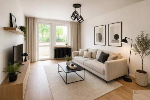 3-pok po generalnym remoncie 60 m2 Os. Witosa Balkon