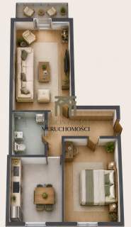 54m2 I 2 pokoje I balkon I jasna kuchnia