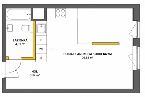 Mieszkanie na sprzedaż, 34,9 m2, Julianów