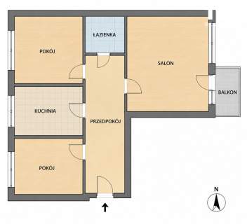 3 pokoje kuchnia balkon