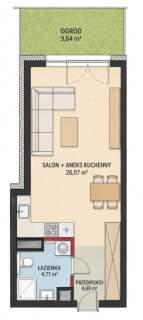 Top Lokalizacja Studio z Balkonem Ogródek