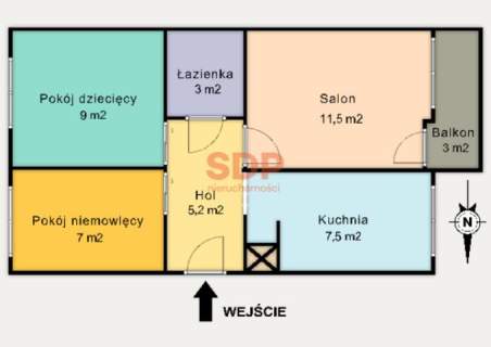 Kompaktowe 3 pokoje z kuchnią, pełen rozkład