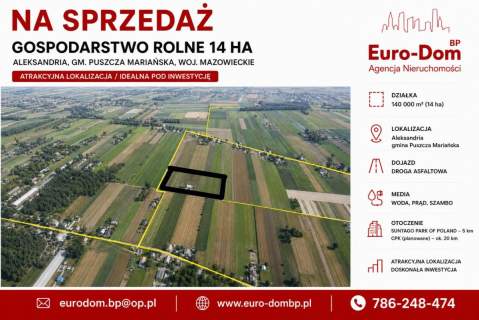 14ha gospodarstwo blisko Żyrardowa