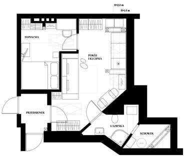 Mieszkanie na start Huby - Tomaszowska - 30m2