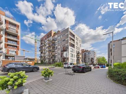 Francuska Park z miejscem duży balkon