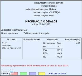 Działka Rolno-Budowlana w malowniczej okolicy