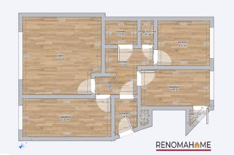 3 pokoje balkon, 68m2, parking, do remontu
