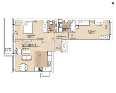 Dwustronne mieszkanie Duzy Balkon Możliwe Rabaty
