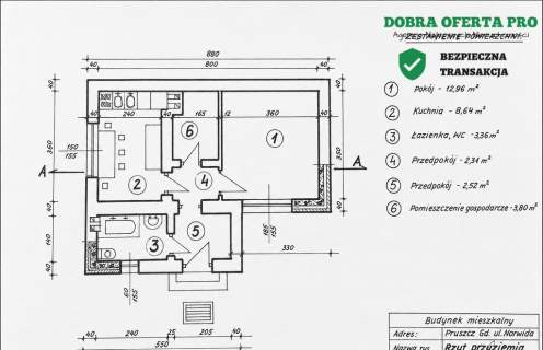 Dom z działką Pruszcz Gdański Norwida