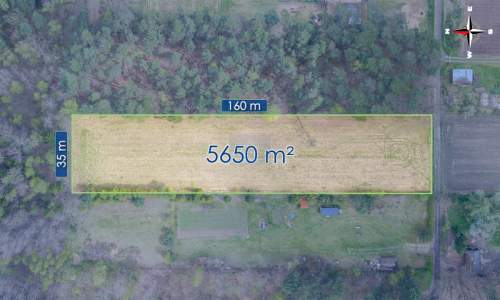 Działka budowlana 5650 m z gotowym projektem domu