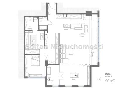Designerski apartament z widokiem na panoramę Wars