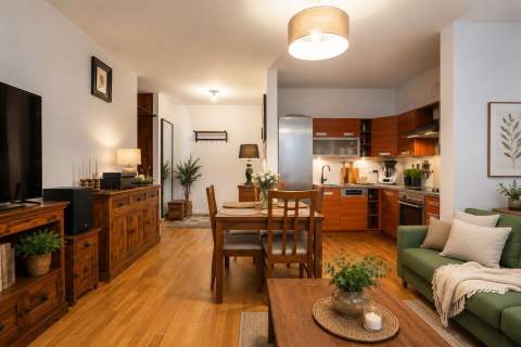 Świetny rozkład i balkon, dużo zieleni i spokój