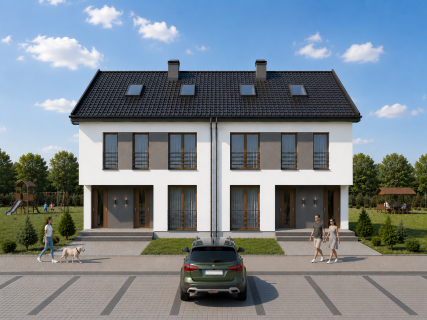 WIDOK NA ZIELEŃ 57,84M2, OGRÓD 140M2 - 20 MIN DO WARSZAWY S7