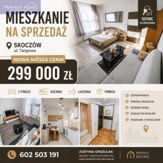 Mieszkanie 51 m2 w centrum Skoczowa, nasłonecznione , 2 piętro