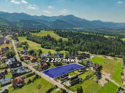 Działka z pozwoleniem na 4 domy Zakopane 2230 m