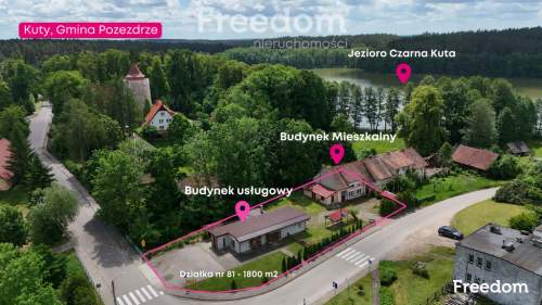 Sklep oraz budynek mieszkalny nad jeziorem