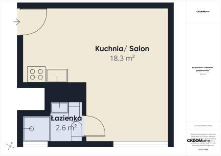Nowoczesne Przemyślane Studio z aneksem kuchennym -idealne na...