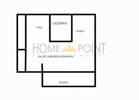 Nie zwykła kawalerka wnęka balkon