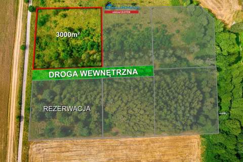 Działka budowlana 3000m2, ANielin gm. Okonek