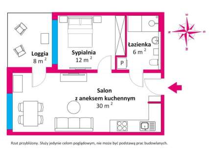 Apartament z miejscem postojowym w hali garażowej pod budynkiem