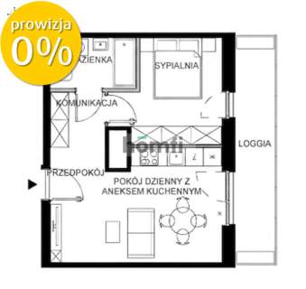 MIKATO 2-pokojowe mieszkanie 39,33 m z loggią