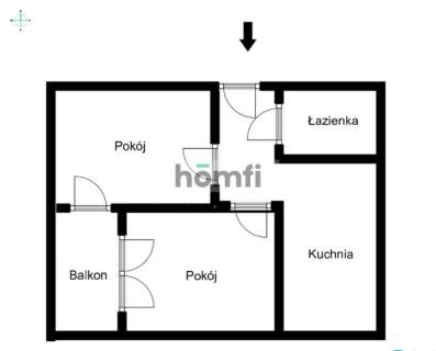 Wykończone 2 pokoje z balkonem i garażem