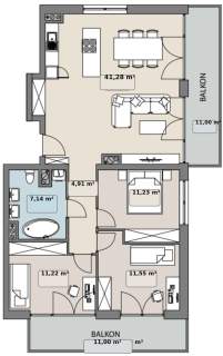 Apartament Premium 4 pokoje 2 balkony Kameralne osiedle UAM