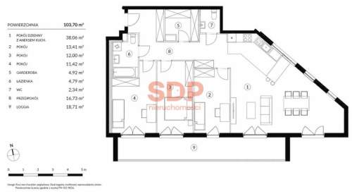 4 pokoje 103 m2 Duża loggia Blisko Odry i centrum