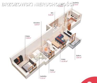 Praga Płd, Gocławek, 67 m2, 3 pokoje, 2021 r.