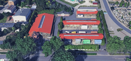Hale z placem utwardzonym, 4571 m2, pod bazę transportową