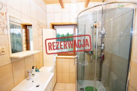 Dom całoroczny z drewna garaż altana