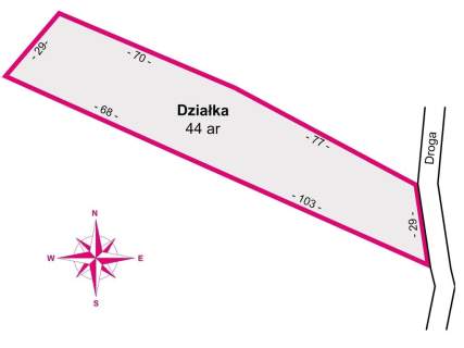 Grabówka   działka 44 ary obok lasu